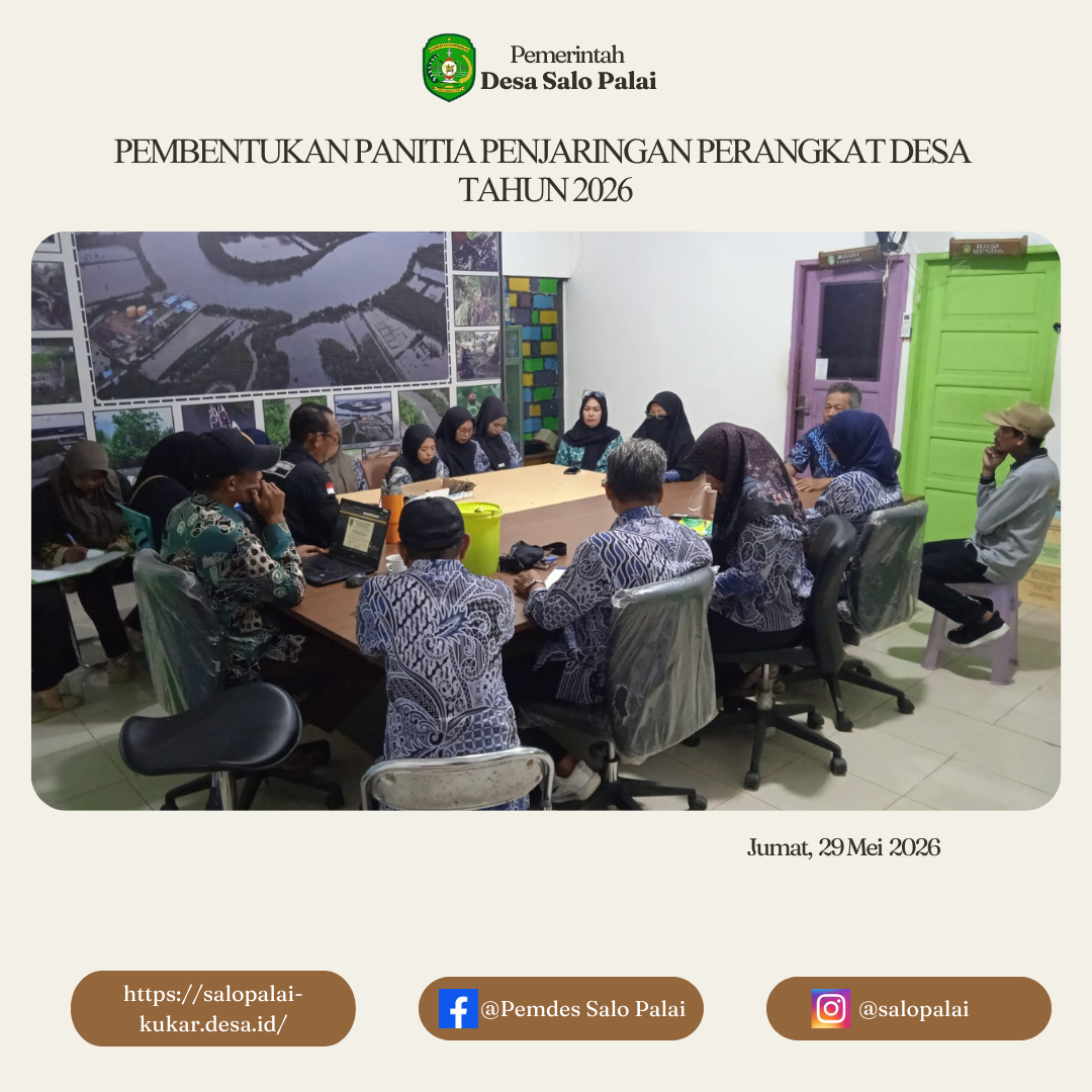 Pemerintah Desa Salo Palai Resmi Bentuk Panitia Penjaringan Perangkat Desa Tahun 2026