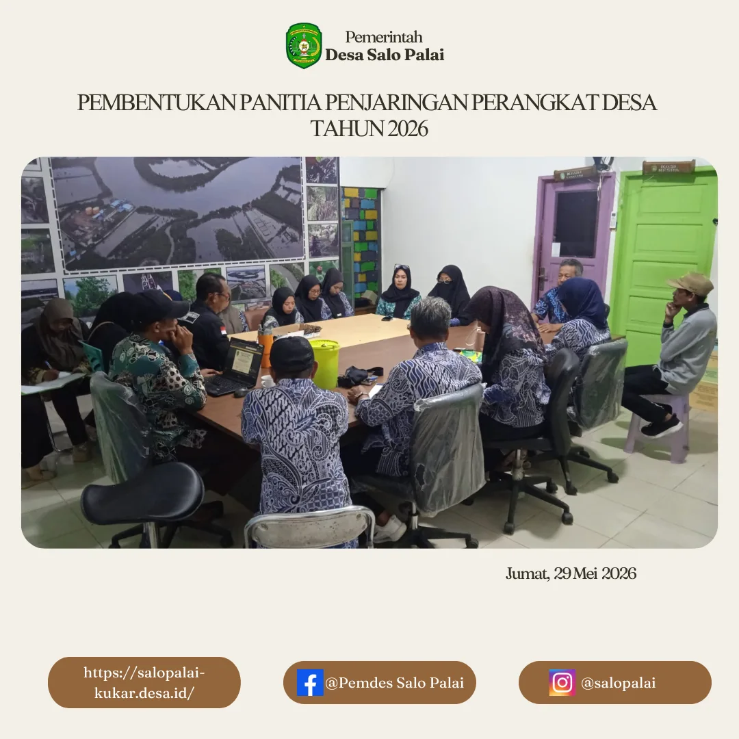 Pemerintah Desa Salo Palai Resmi Bentuk Panitia Penjaringan Perangkat Desa Tahun 2026