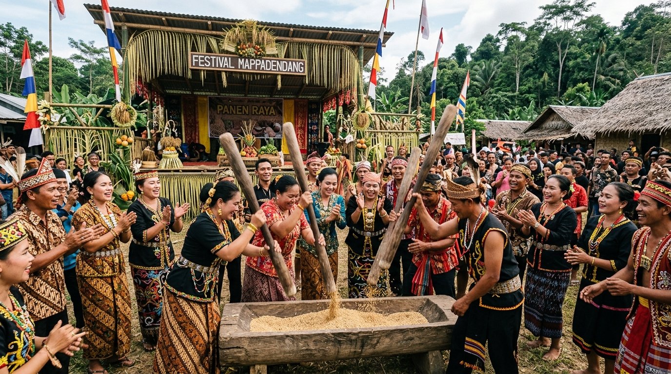 Tradisi Budaya Mappadendang Salo Elai